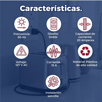 Contacto Duplex Lucek Blanco