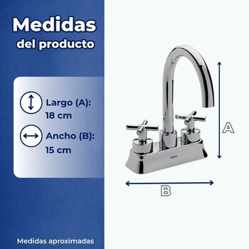 Llave Mezcladora de Lavabo 4 pulg Antares Helvex HM-14