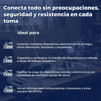 Multicontacto Extensión Barra 4 Entradas Volteck