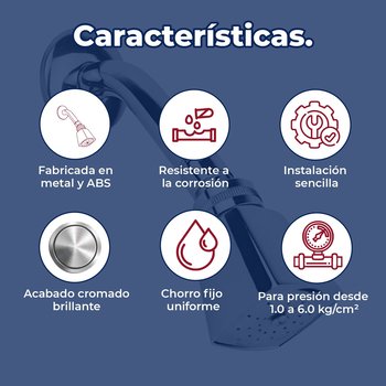 Regadera de 2 1/4” con Brazo y Chapetón Rugo Florencia Cromo