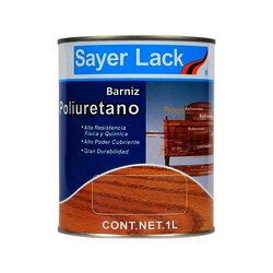 Barniz Poliuretano Transparente Brillo Directo Sayer Lack 1 Lt
