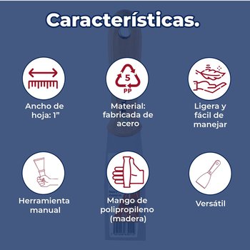 Espátula Rígida Truper 1 pulg