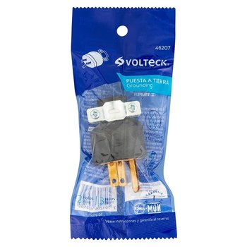 Clavija Reforzada Volteck 2 Polos + Tierra Conector Macho