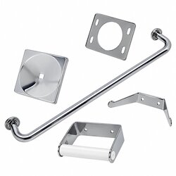Accesorios Baño Empotrar Cromo Rugo
