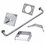 Accesorios Baño Empotrar Cromo Rugo