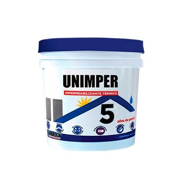 Impermeabilizante Acrílico Fibratado Unimper 5 años 3.8 l