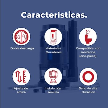 Válvula de Descarga Sanitario WC Dual Fluidmaster One Piece 3"