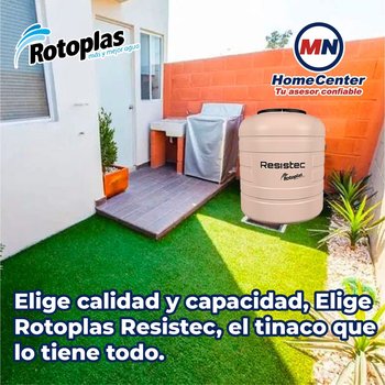 Tinaco multicapa beige resistec rotoplas 1100 LTS 1.16X1.25