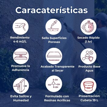 Sellador impac Sello Para Impermeabilizantes Acrílicos 19 L