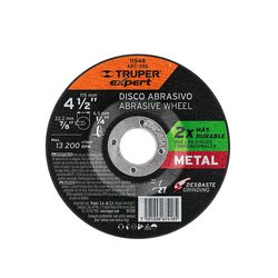 Disco Desbaste Metal Truper 4½ pulg Alto Rendimiento
