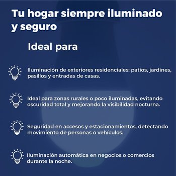 Foco LED Fotocelda Sensor Movimiento 9W Luz Fría
