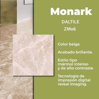 Piso Monark Beige Daltile 60.5 x 60.5 cm