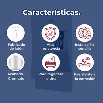 Llave Monomando Para Regadera Spiga Sin Desviador Cromo Helvex