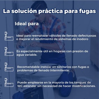 Válvula Admisión Llenado WC Clásica PVC Fluidmaster