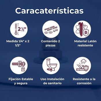 Pija WC Bronce Reparación Sanitario 2½ Fluidmaster