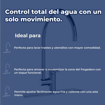 Llave Mezcladora Monomando Para Fregadero Helvex Elite E-300