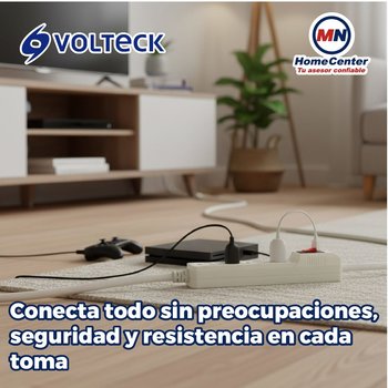 Multicontacto Extensión Barra 6 Entradas Volteck