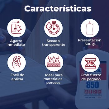 Pegamento Profesional Resistol Blanco 850 500 gr