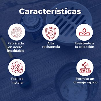 Coladera Universal Redonda Con Rejilla Acero Inoxidable Coflex