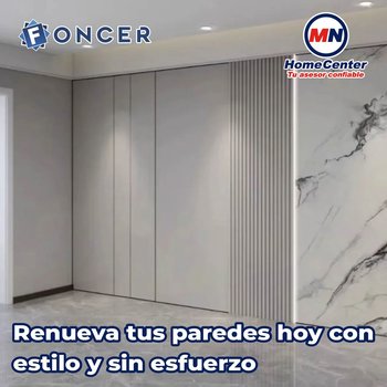 Panel Lambrin para Pared WPC Interior Gris 16.5X290X2.2 CM