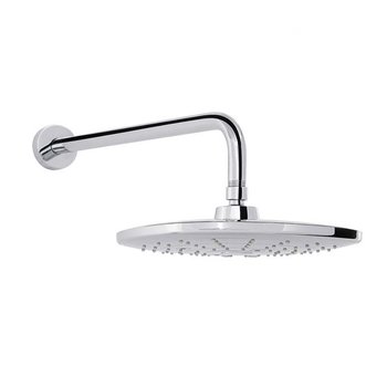 Regadera Cuadrada Plato Ancho 10 x 10 pulg 3 Chorros Cromo H-330
