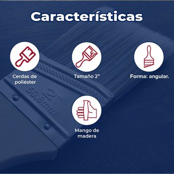Brocha de Poliéster Project Select Corte Angular BYP 2" Pulgadas