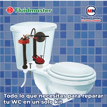 Juego Reparación Para Baño Sanitario Completo PVC Fluidmaster