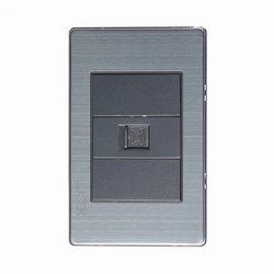 Placa Toma Telefónica Anodizada marca Lucek modelo BP17MA