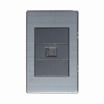 Placa Toma Telefónica Anodizada marca Lucek modelo BP17MA