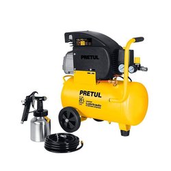 Combo Compresor 20LTS Casero 2 2/1HP Manguera y Pistola