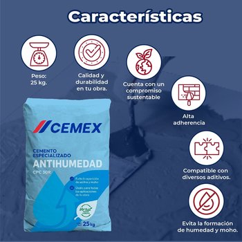 Cemento Gris Monterrey 25 kg Antihumedad