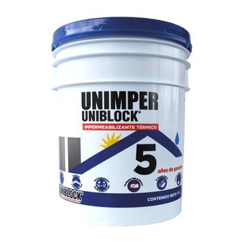 Impermeabilizante Acrílico Fibratado 19 L Unimper 5 Años
