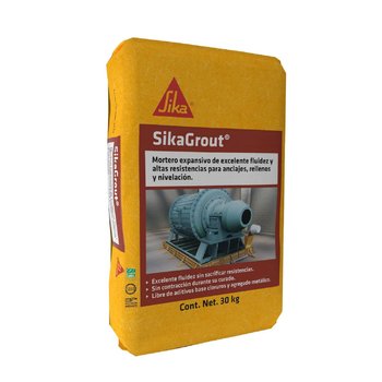 Mortero expansivo autonivelante Sikagrout 25 Kgs.