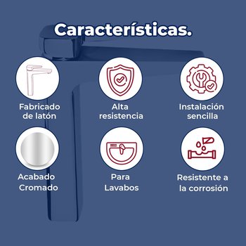 Llave Monomando Para Lavabo Alto Sin Contra Spiga cromo Helvex