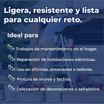 Escalera Tijera Aluminio 1.83 MTS 5 Peldaños 150 KG