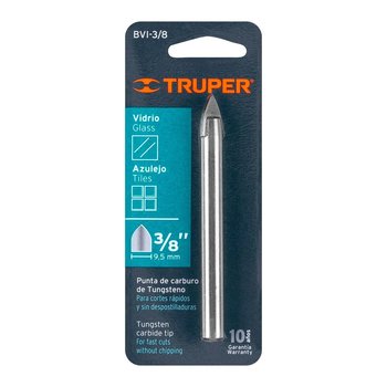 Broca Vidrio Azulejo Truper 3/8 pulg