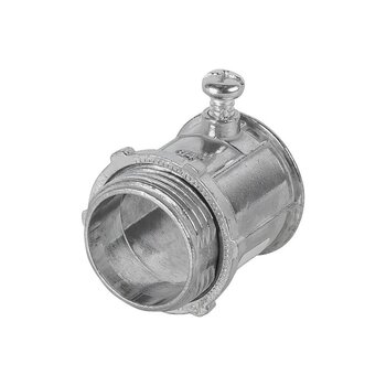 Conector conduit galvanizado pared delgada 19mm 3/4 con tornillo