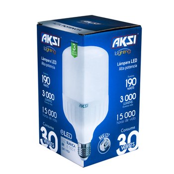 Foco Led Alta Potencia aksi 30 W Luz Blanca E27