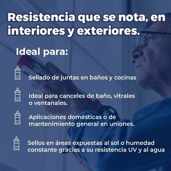 Silicón Blanco 100% marca Presto 300 mL
