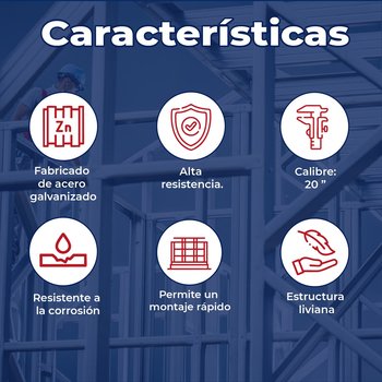 Poste de Viga Calibre 20 6.35X3.05 M