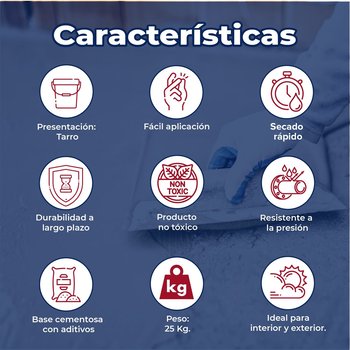 Impermeabilizante Cementoso Imper Blanco 25 kg
