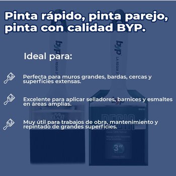 Brocha Byp de cerda natural La Regia 5” pulgadas