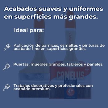 Brocha Byp Camelus Pelo Extra Fino 4” Pulgadas