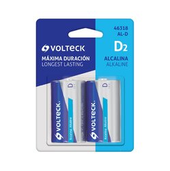 Pilas alcalinas D 2 pza