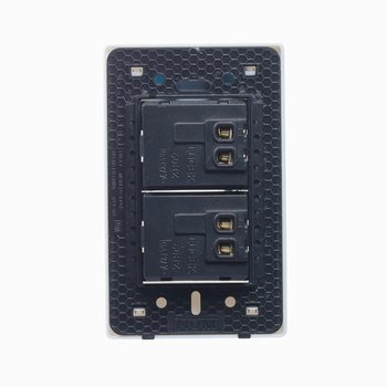 Placa 2 Apagadores Sencillos blanco marca Lucek