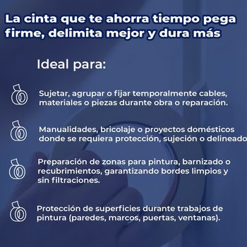 Cinta Masking Tape marca Byp 50 mm 2 pulg 50 m