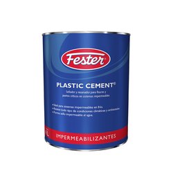 Cemento Plástico Negro Plastic Cement Fester 4 Lt