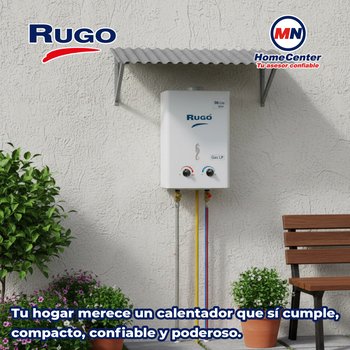 Calentador Paso 08 Lts Rugo Gas LP Incluye Kit de Instalación