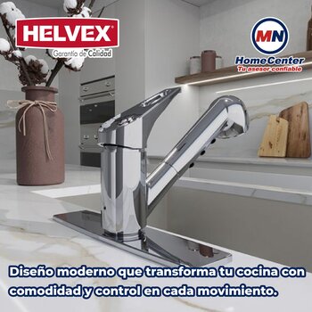 Llave Monomando para fregadero cabezal retráctil Ergo Helvex