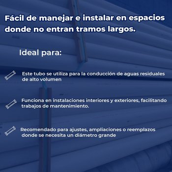 Tubo Sanitario PVC Norma 160 mm 6 x 1 m Advance